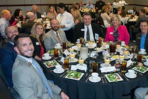 Dr. Ray at a luncheon. 